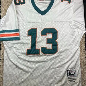 Mitchell Ness QB Dan Marino #13 Jersey Size 58 White Orange Green Football